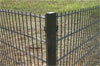 fence post with double rod gratings with corner clamp